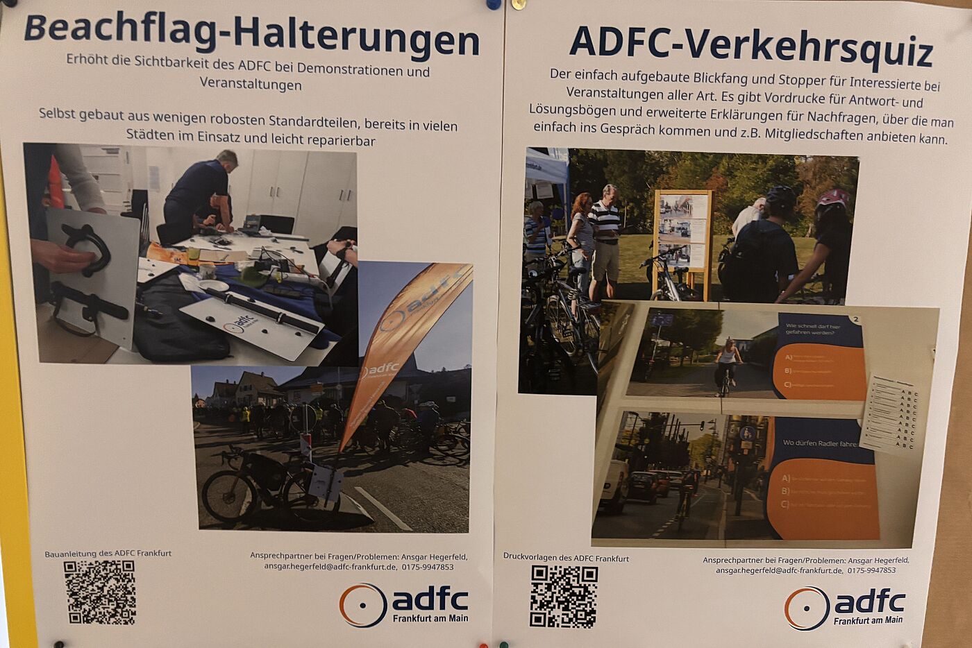 Bastelanleitung für Beachflag-Halterungen und das Verkehrsquiz