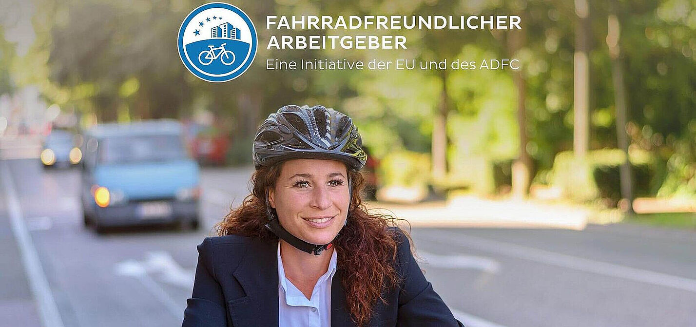 Frau auf einem Fahrrad