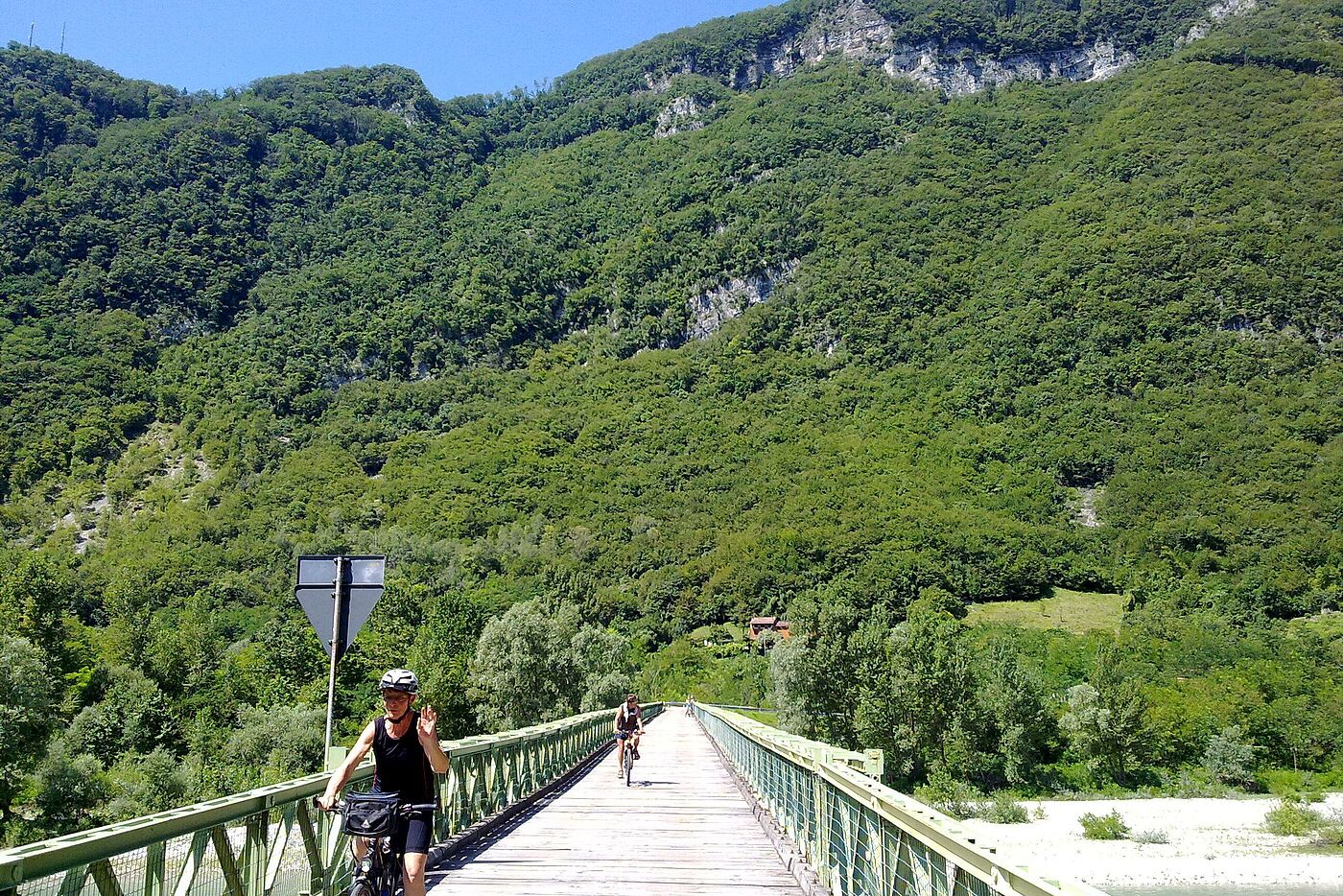 Brücke über den Fluß Piave