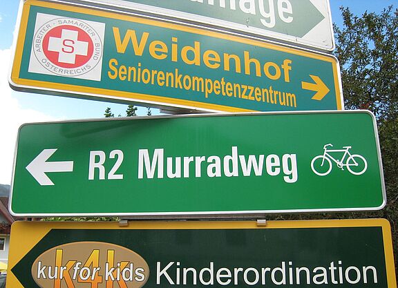 Wegweiser Murradweg