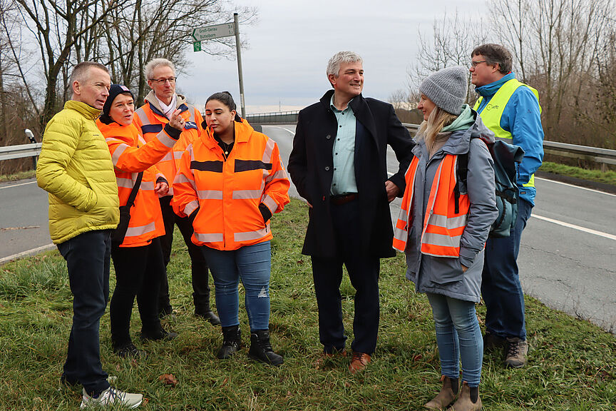 Ortstermin in Büttelborn an der Brücke über die A67 Ortstermin in Büttelborn an der Brücke über die A67
