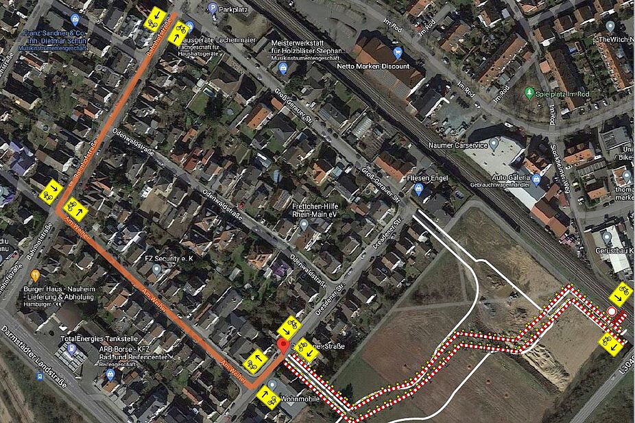 Umleitung Radverkehr am Gewerbepark Süd Umleitung Radverkehr am Gewerbepark Süd