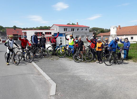 Sternfahrt des ADFC Jena Aktive im ADFC Jena-Saaletal